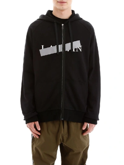 Shop Lanvin Zipped Hoodie In Black (black)