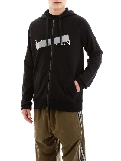 Shop Lanvin Zipped Hoodie In Black (black)