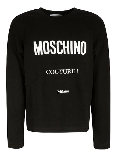Shop Moschino Couture Sweatshirt In Black/white