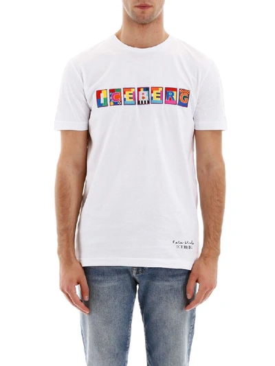 Shop Iceberg Logo T-shirt In Bianco Ottico (white)