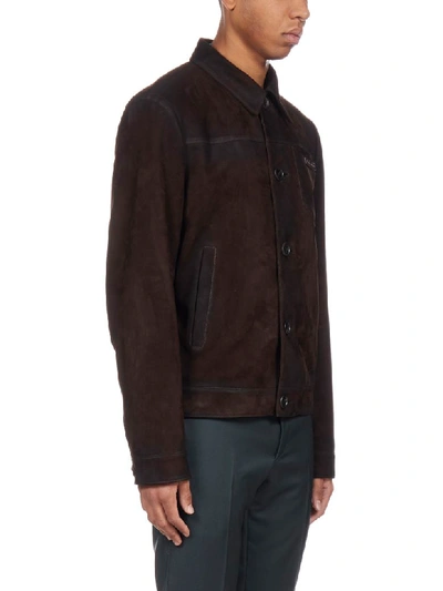 Shop Prada Jacket In Moro