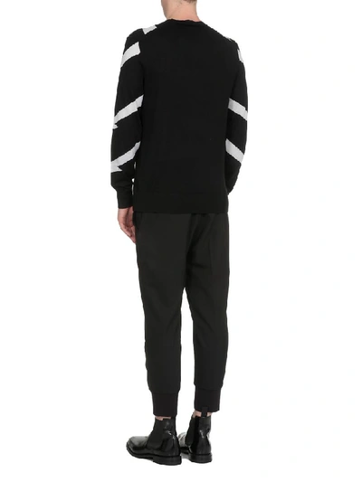 Shop Neil Barrett Wool Silk And Cashmere Sweater In Black