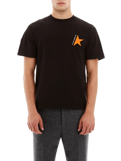 Shop Golden Goose Star Patch T-shirt In Black Orange Star (black)