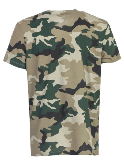 Shop Balmain Printed Camouflage T-shirt In Ua Kaki