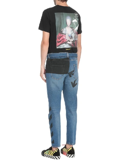 Shop Off-white Slim Jeans In Dark Blue