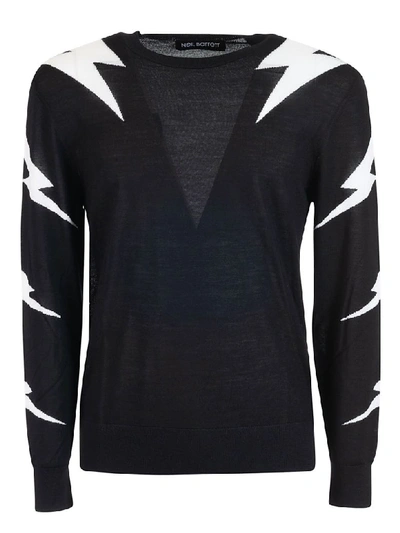 Shop Neil Barrett Thunder Sweater In Black
