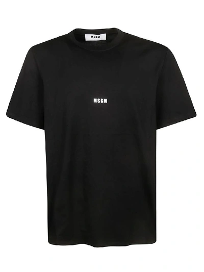 Msgm Viscose Pattern T-shirt In Black