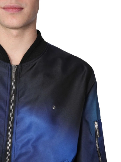 Shop Dior Jacket With Graded Print In Blu