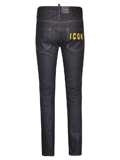 Shop Dsquared2 Icon Jeans In Navy