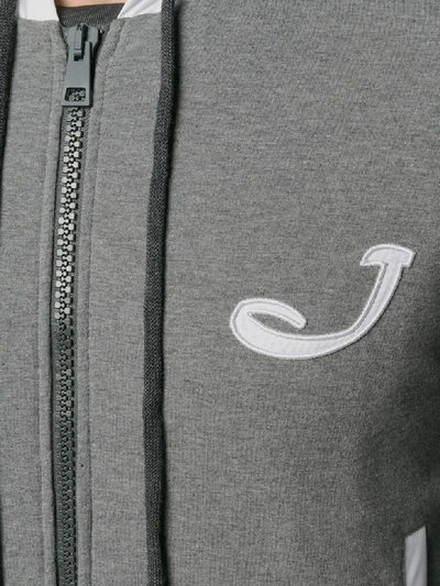 Shop Jacob Cohen Hoodie Padded Sweatshirt In Grey Mel