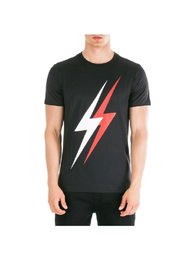 Shop Neil Barrett Double Thunder T-shirt In Nero