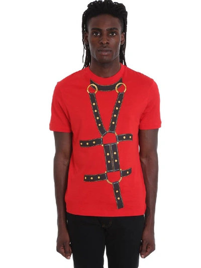 Shop Versace T-shirt In Red Cotton