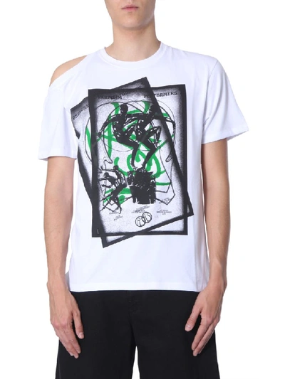 Shop Raf Simons Performers Printed T-shirt In Bianco