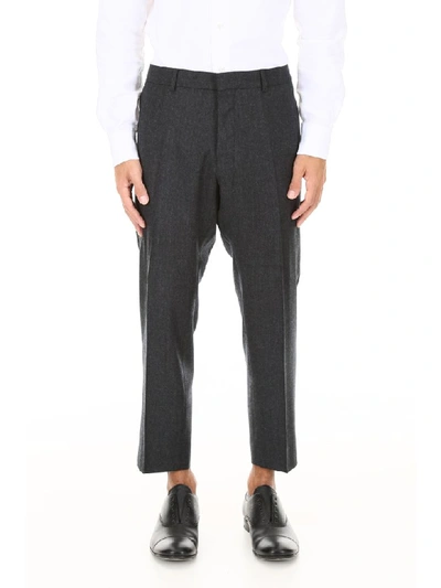 Shop Ami Alexandre Mattiussi Cropped Trousers In Grey (grey)