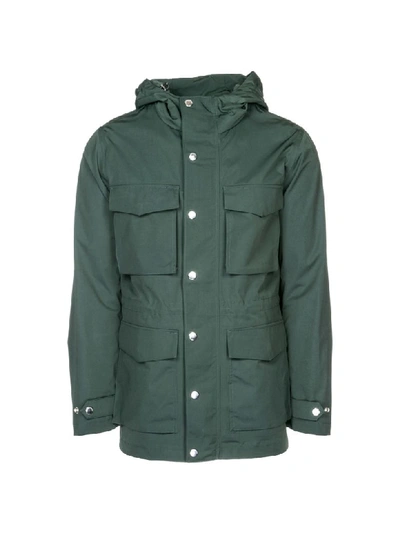 Shop Emporio Armani Double T Jacket In Verde Scuro