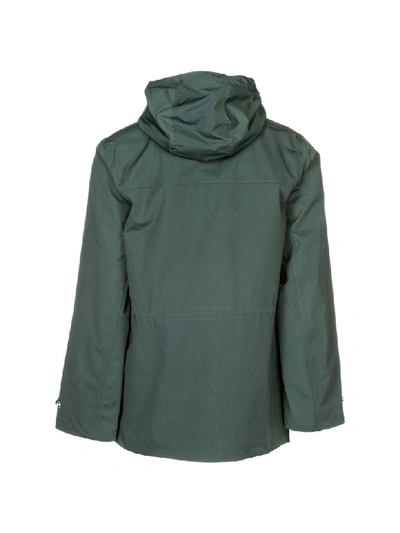 Shop Emporio Armani Double T Jacket In Verde Scuro