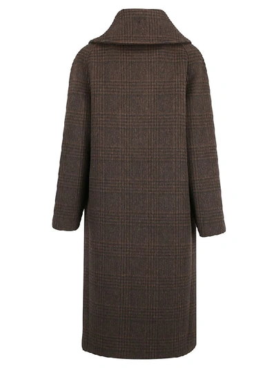Shop Balenciaga Coat In Brown