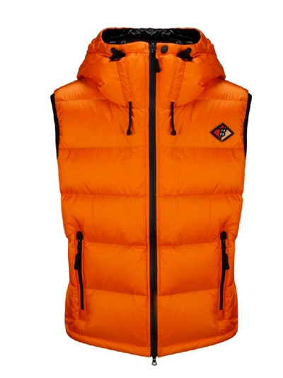 Shop Burberry Vest In Yellow & Orange