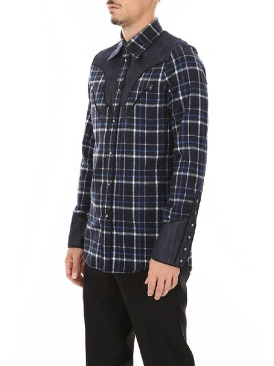 Shop Dsquared2 Check Cowboy Shirt In Multi (blue)