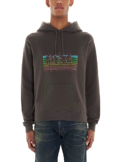 Shop Saint Laurent Malibu Hoodie In Grey