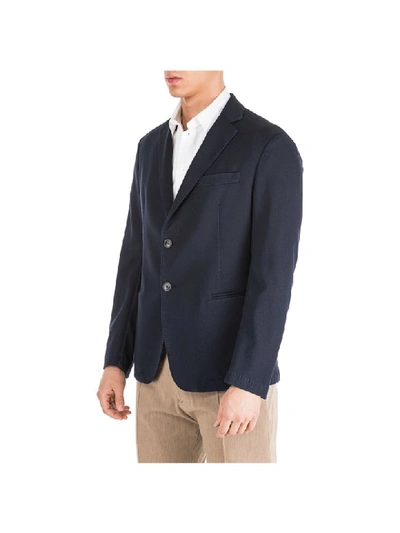 Shop Emporio Armani Tech Blazer In Blu