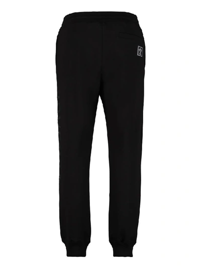 Shop Versace Stretch Cotton Track-pants In Black