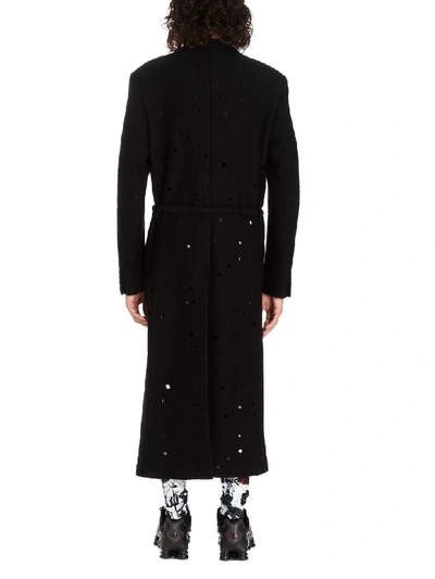 Shop Comme Des Garçons Homme Deux Coat In Black