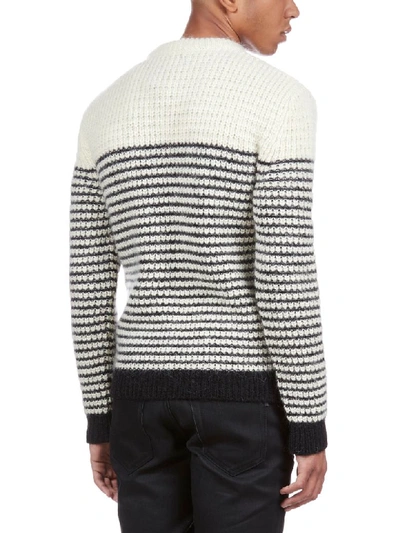 Shop Saint Laurent Sweater In Nature/noir