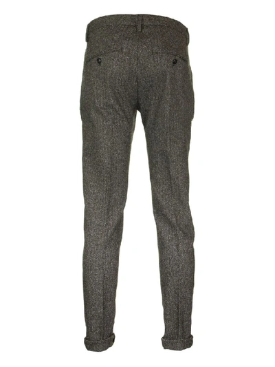 Shop Dondup Gaubert Slim Wool Trousers In Black