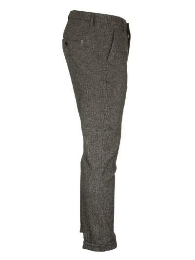 Shop Dondup Gaubert Slim Wool Trousers In Black