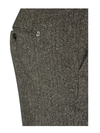 Shop Dondup Gaubert Slim Wool Trousers In Black