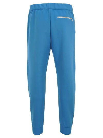 Shop Prada Logo Track Pants In Light Blue