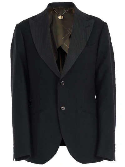 Shop Maurizio Miri Smoking Jacket Lance Neck In Black