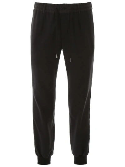 Shop Dolce & Gabbana Joggers With Side Bands In Nero (black)