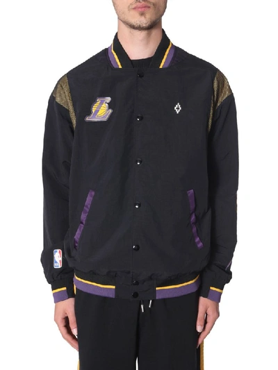 Shop Marcelo Burlon County Of Milan L.a. Lakers Sport Jacket In Nero