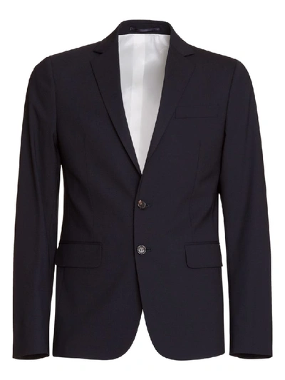Shop Dsquared2 Dsquared Tropical Weight Stretch Worsted Wool Paris Suit In Black In Blu