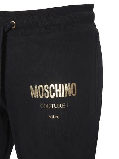 Shop Moschino Jogging Pants In Nero