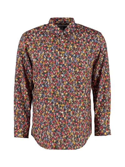 Shop Comme Des Garçons Shirt Printed Cotton Shirt In Multicolor