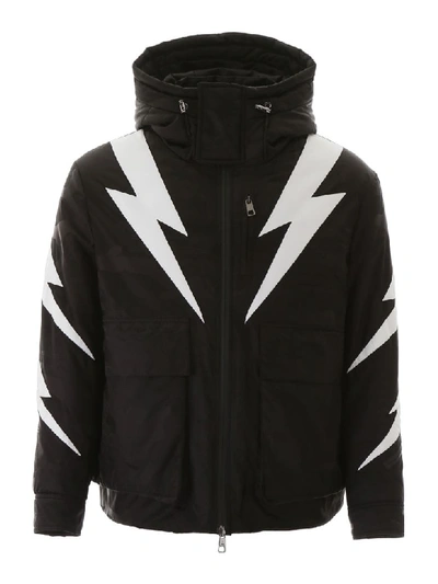 Shop Neil Barrett Ski Jacket In Black White (black)