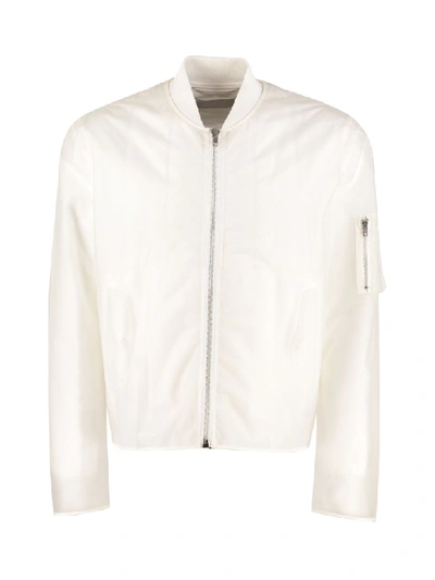 Shop Helmut Lang Padded Bomber Jacket In White