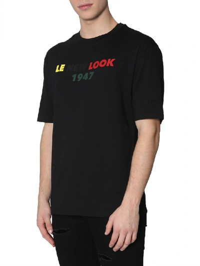 Shop Dior The New Look 1947 Print T-shirt In Nero