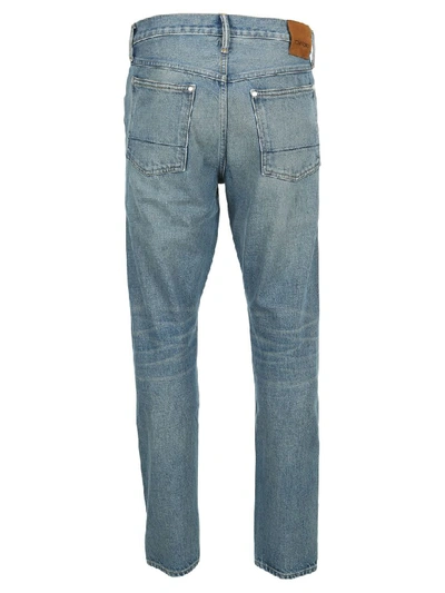 Shop Tom Ford Tapered Jeans In Blue Mid