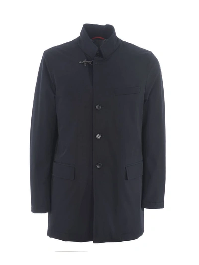 Shop Fay Coat In Blu Scuro