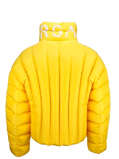 Shop Versace Jacket In Yellow & Orange