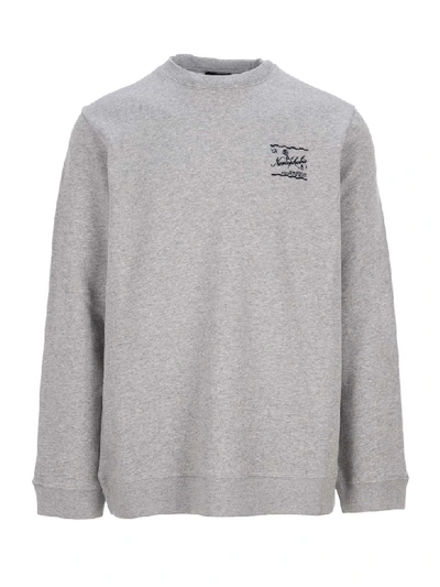 Shop Raf Simons Nomophobic Sweatshirt In Grey Mel