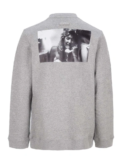 Shop Raf Simons Nomophobic Sweatshirt In Grey Mel
