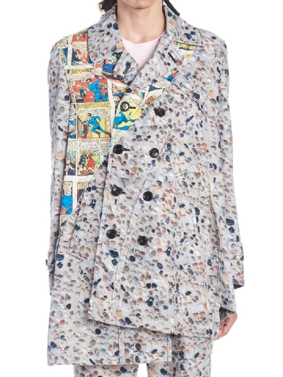 Shop Comme Des Garçons Homme Deux Au Trench In Multicolor