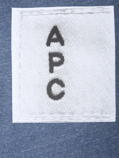 Shop Apc T-shirt With Logo In Blu