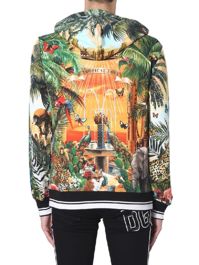 Shop Dolce & Gabbana Hooded Sweatshirt In Multicolor