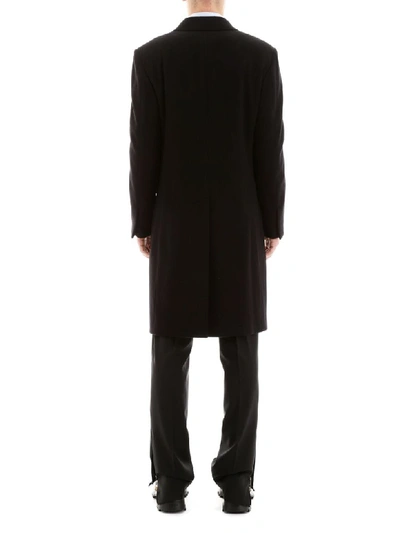Shop Z Zegna Classic Wool Coat In Black Sld (black)
